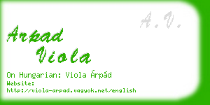 arpad viola business card