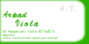 arpad viola business card